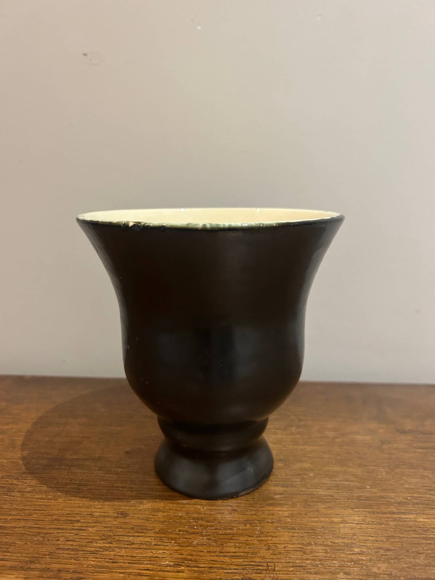 1950s black and white vase
