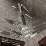 Box 24 silver metal knives, Ravinet Denfert