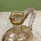 19th-century antique liqueur decanter (DLG Baccarat) cut crystal with bird decoration.