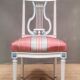 Chaise style Louis XVI laquée dossier lyre