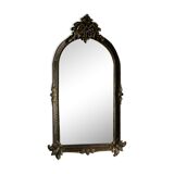 Baroque “trumeaux” mirror in carved solid wood.