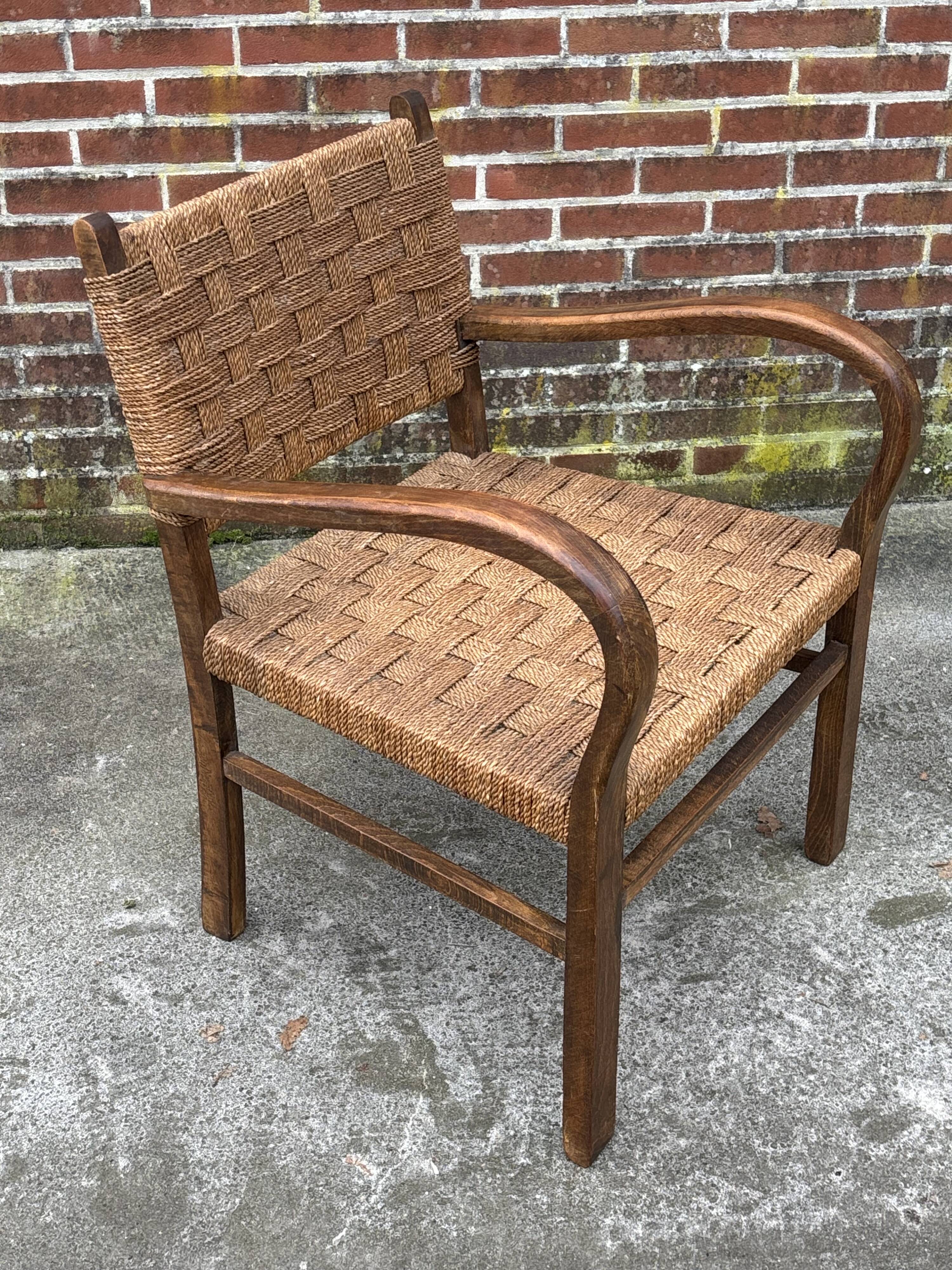 Bauhaus rope chair easy chair Erich Dieckmann style