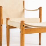 Oak safari chair & ottoman by Niels Eilersen for Erik Wørts