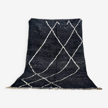 Beni Ouarain black rug 259 x 155 cm New