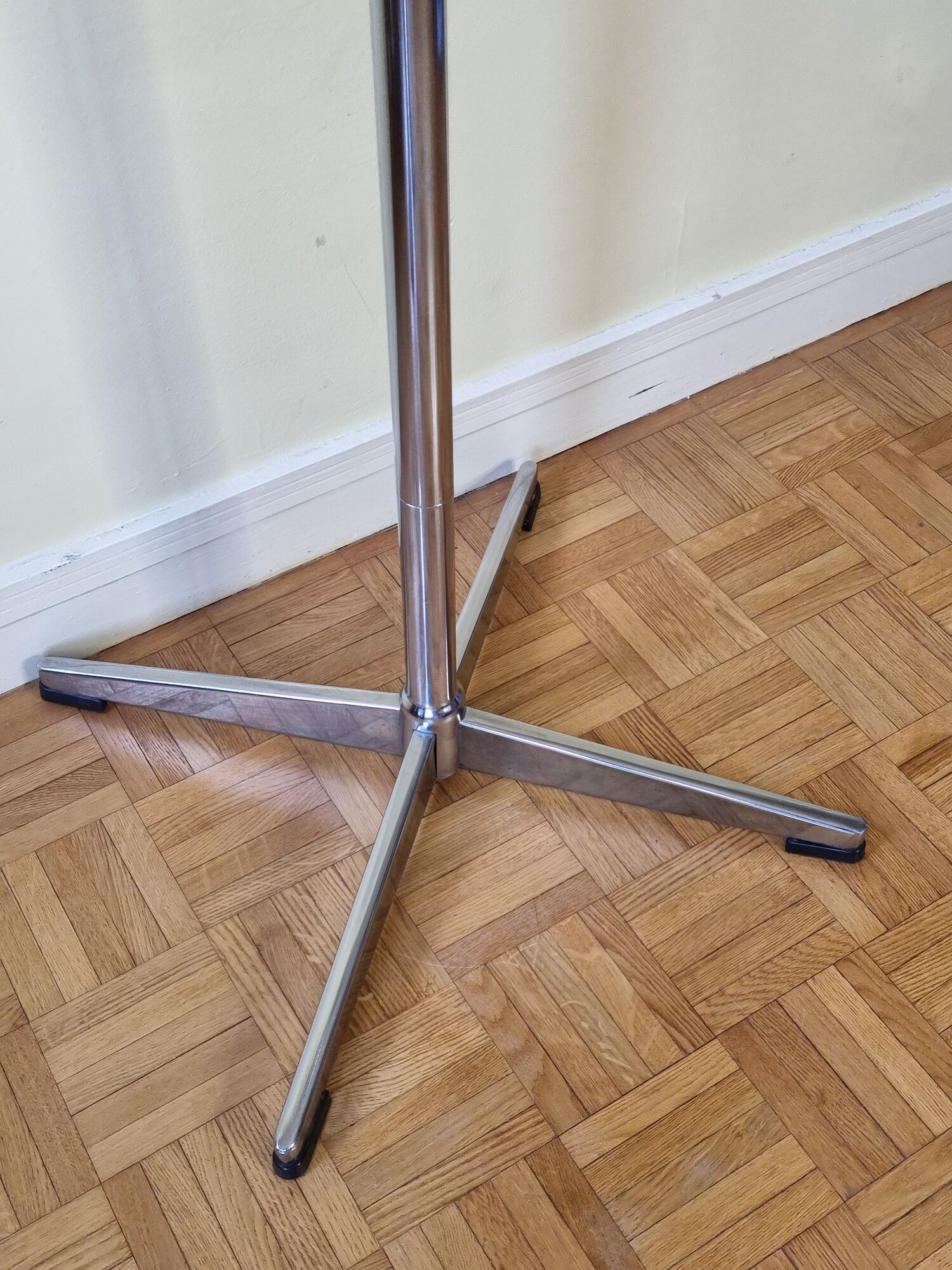 Vintage chrome metal coat rack, 70s-80s