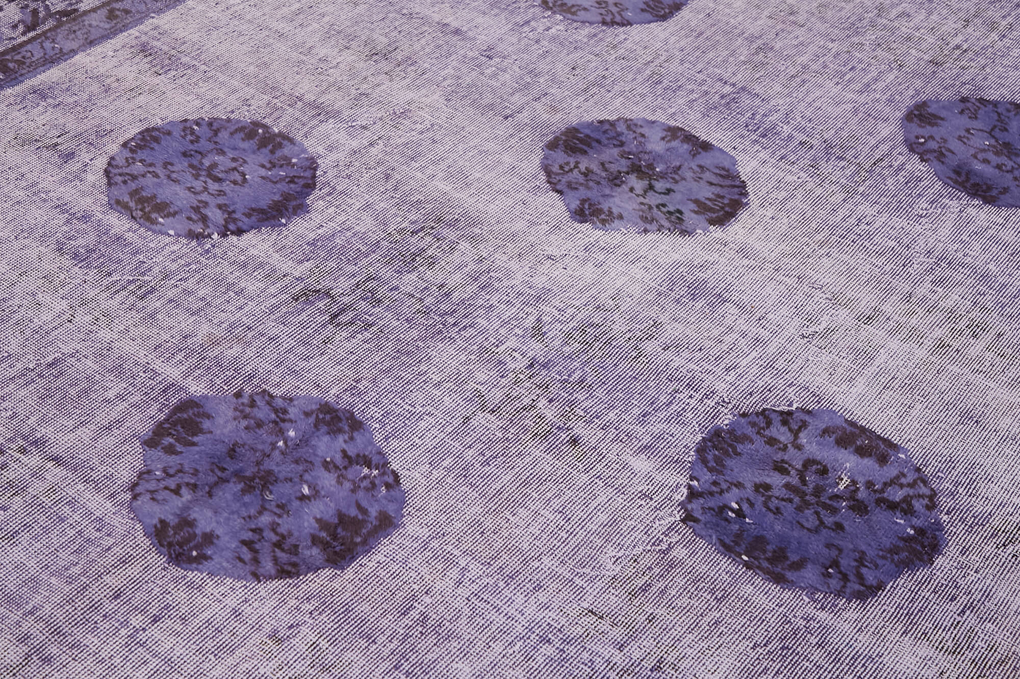 Hand-knotted antique oriental 1970s 216 cm x 320 cm purple carpet