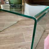 Table basse en verre courbé