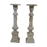 Garden cast iron candle holders