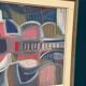 Huile sur panneau originale suédoise – « Guitare » par Ingemar Hammar – Datée de 1964 – Vintage et encadrée