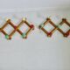 Wall coat rack, accordion, 8 hooks, 50s-60s