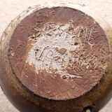 Sésame Vallauris ceramic lamp, raffia lampshade, 1970s