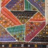 Oriental tablecloth with mirror and embroidery