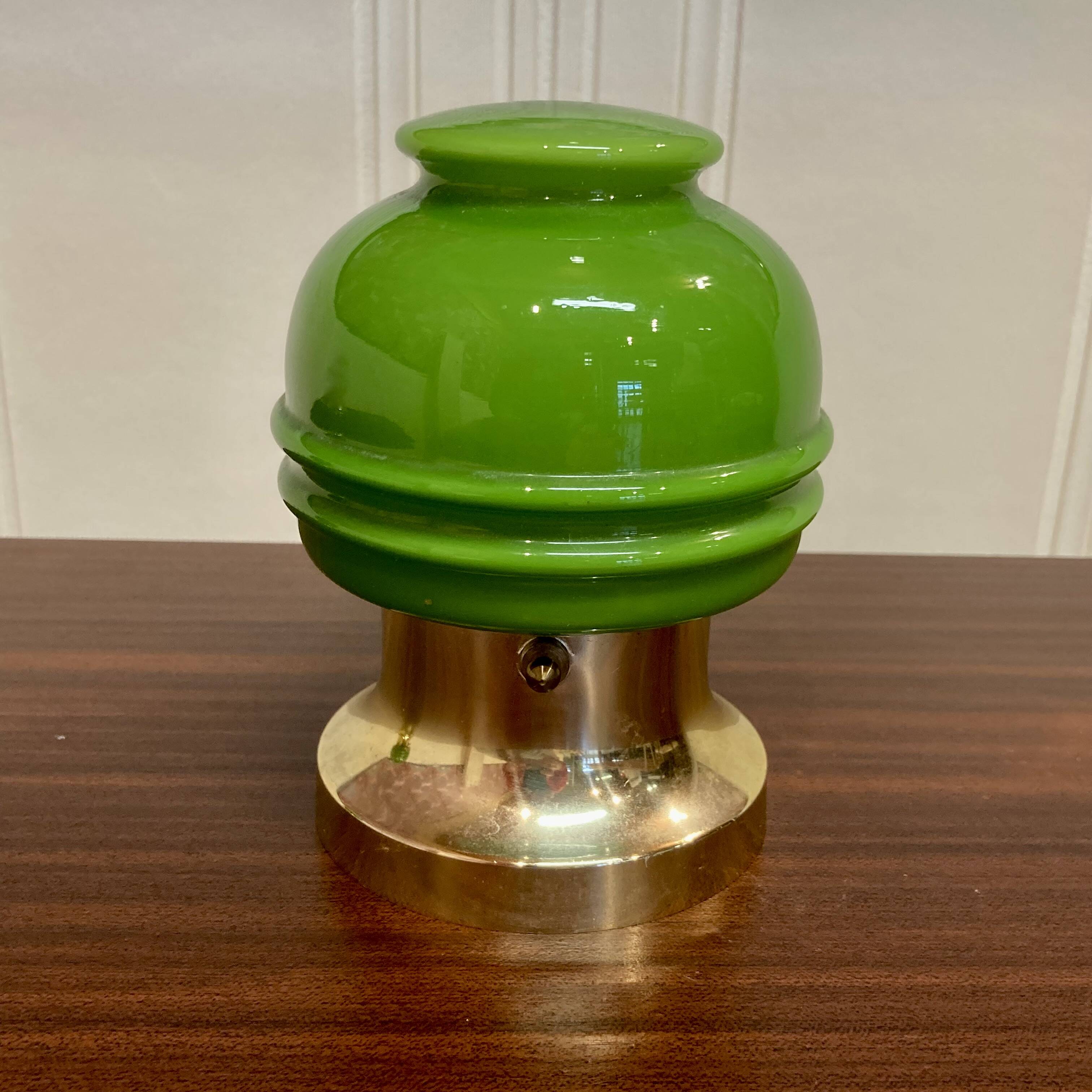 Paire de lampes verre Design scandinave 1950.