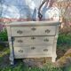 Small vintage bedroom chest of drawers with 3 drawers.