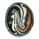 Ceramic bowl with an organic motif, Czechoslovakia, 1970s.