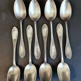 Vintage elegance: Set of 8 small silver-plated metal spoons – Ref 26