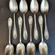 Vintage elegance: Set of 8 small silver-plated metal spoons – Ref 26