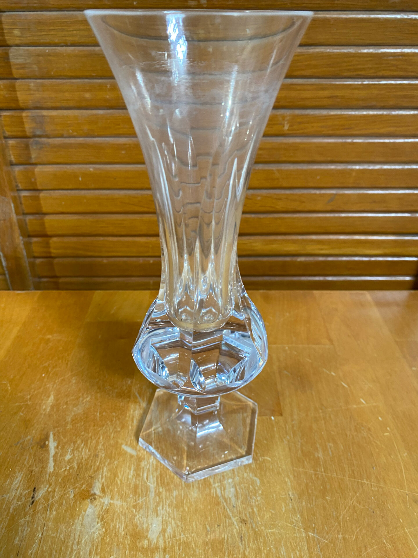 Ancient vase sèvres crystal glassworks moulded cut crystal made in france