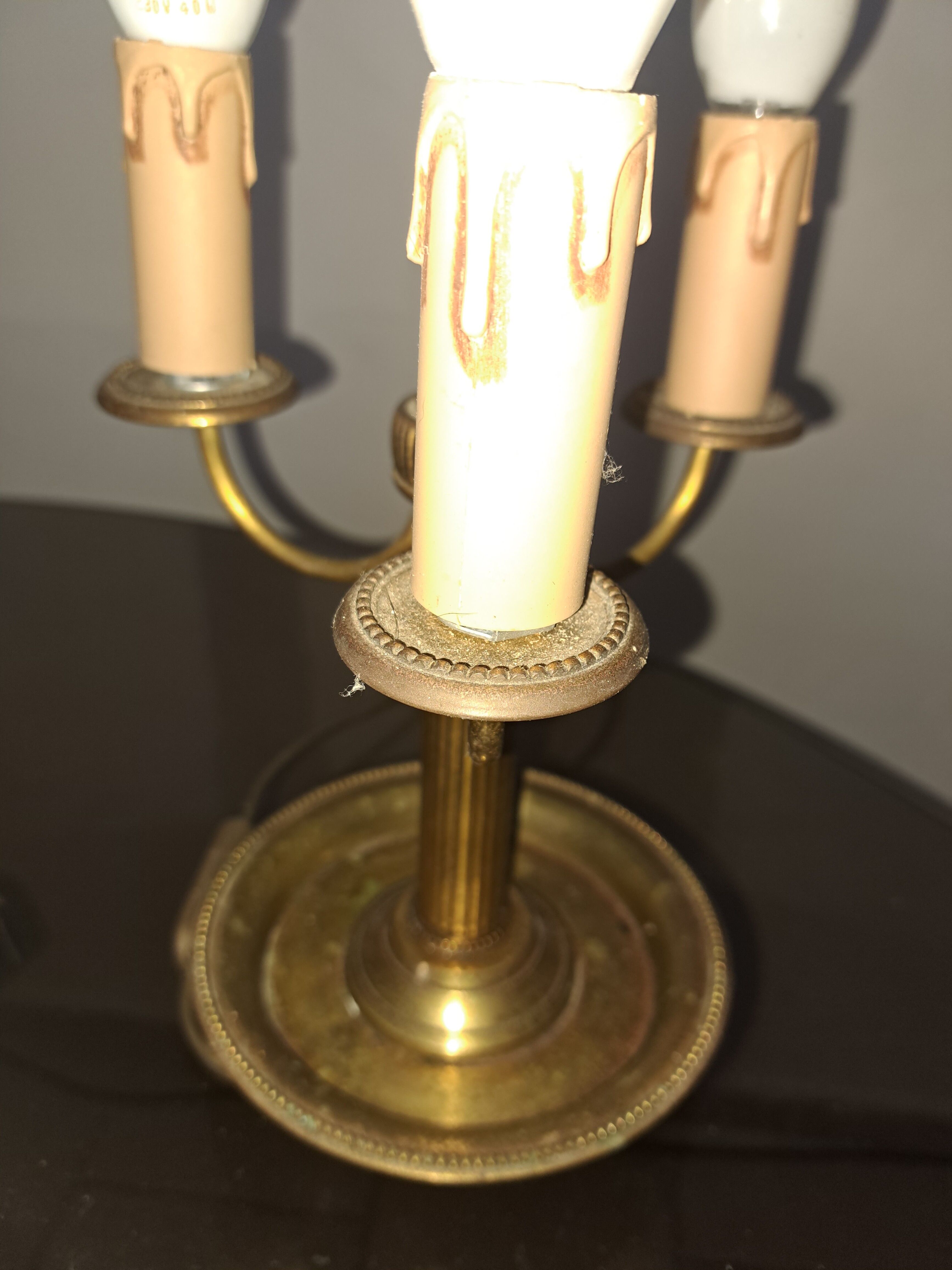 Empire style bouillotte lamp.