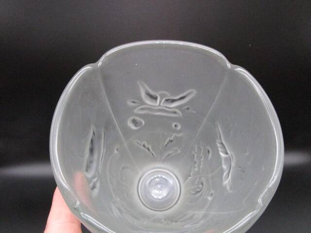 Antique frosted glass vase
