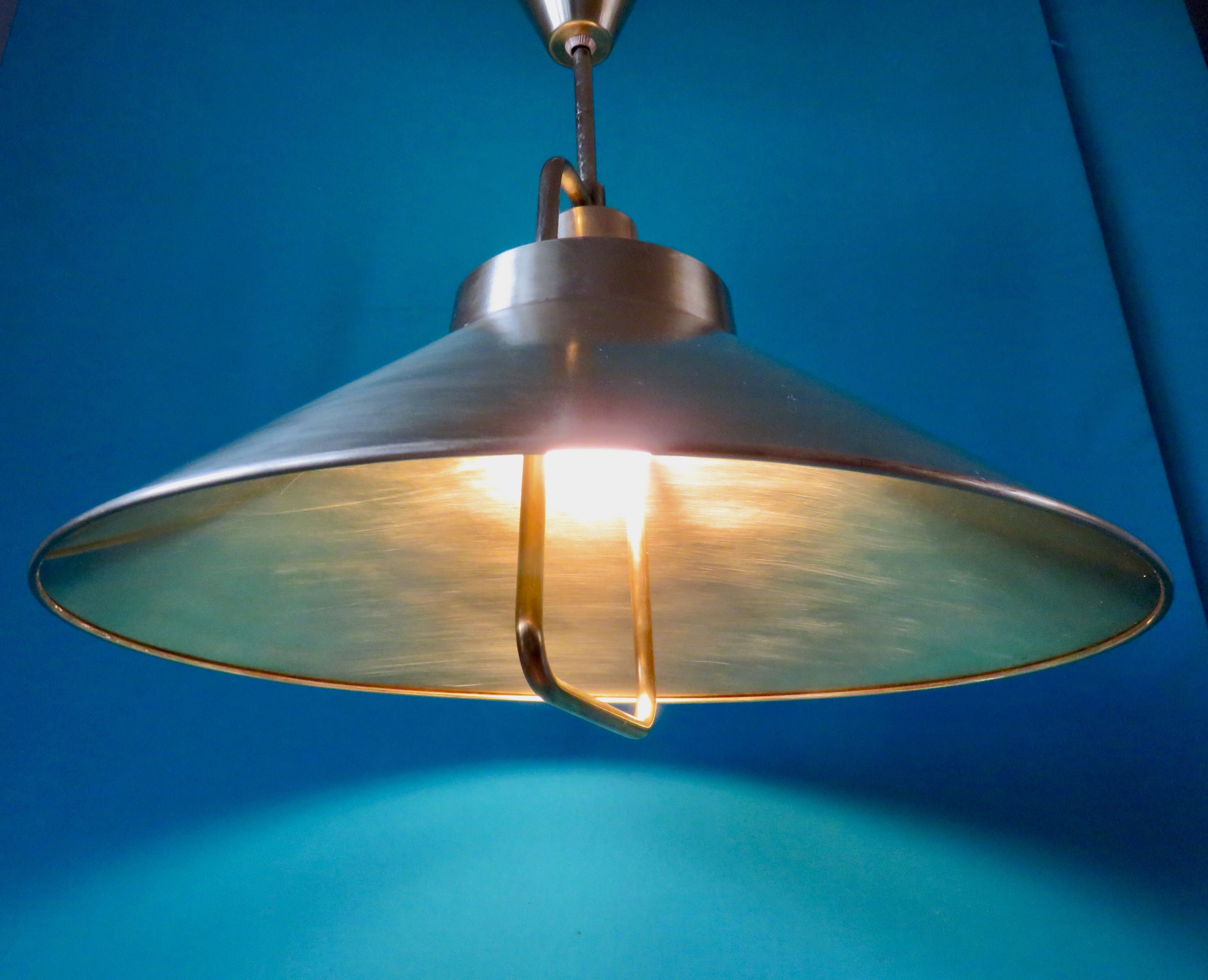 Brass pendant light by Frits Schlegel for LYFA Denmark 1967