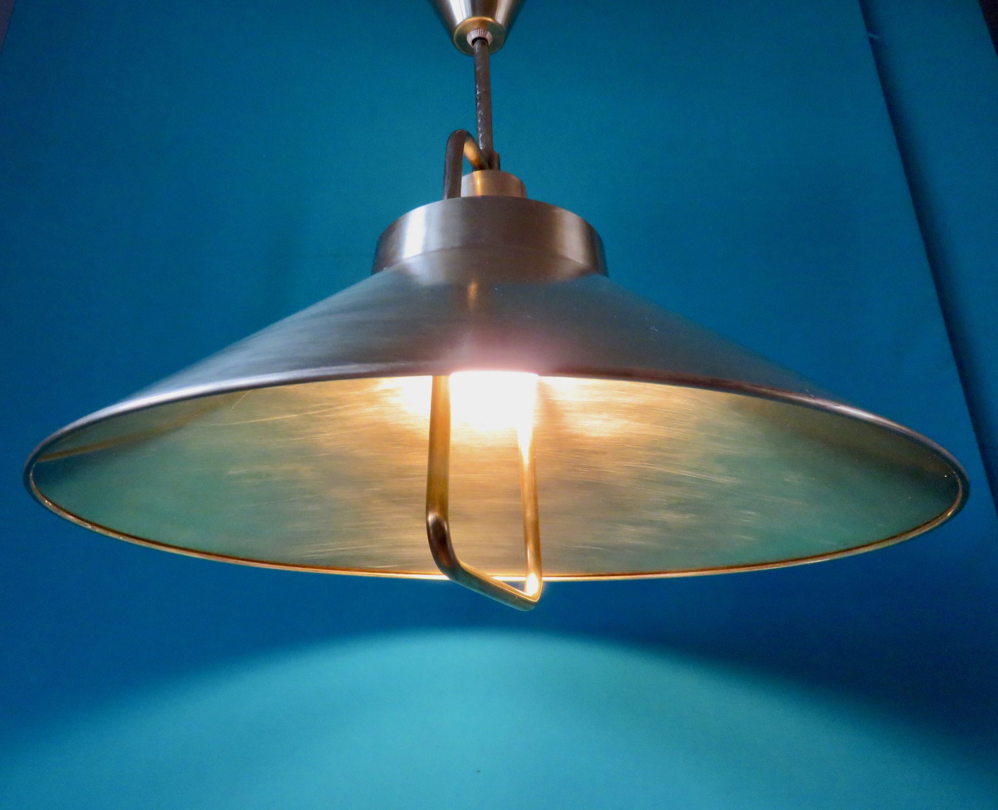Suspension en laiton de Frits Schlegel par LYFA Danemark 1967