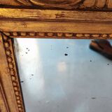 Louis XIV mirror in carved gilded wood, 18th century - 75 cm