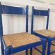 Paire de chaises en bois et corde