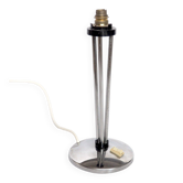 Lamp base with 3 chrome tubes