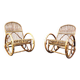 Chaises berçantes en bambou vintage, années 1960 - ensemble de 2