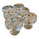 6 gold star ice cream cups 1950/60