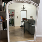 Antique Louis XV style mirror - mercury glass - 175 x 110 cm