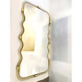Miroir Vague en Or "Torchon" Torciglione Design en Verre