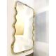 Wave Mirror in Gold "Torchon" Torciglione Glass Design