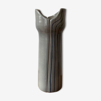 Vase en céramique émaillé signé - 1980s