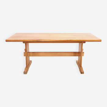 Mid century modern Solid Pine dining table Shaker style farmer table