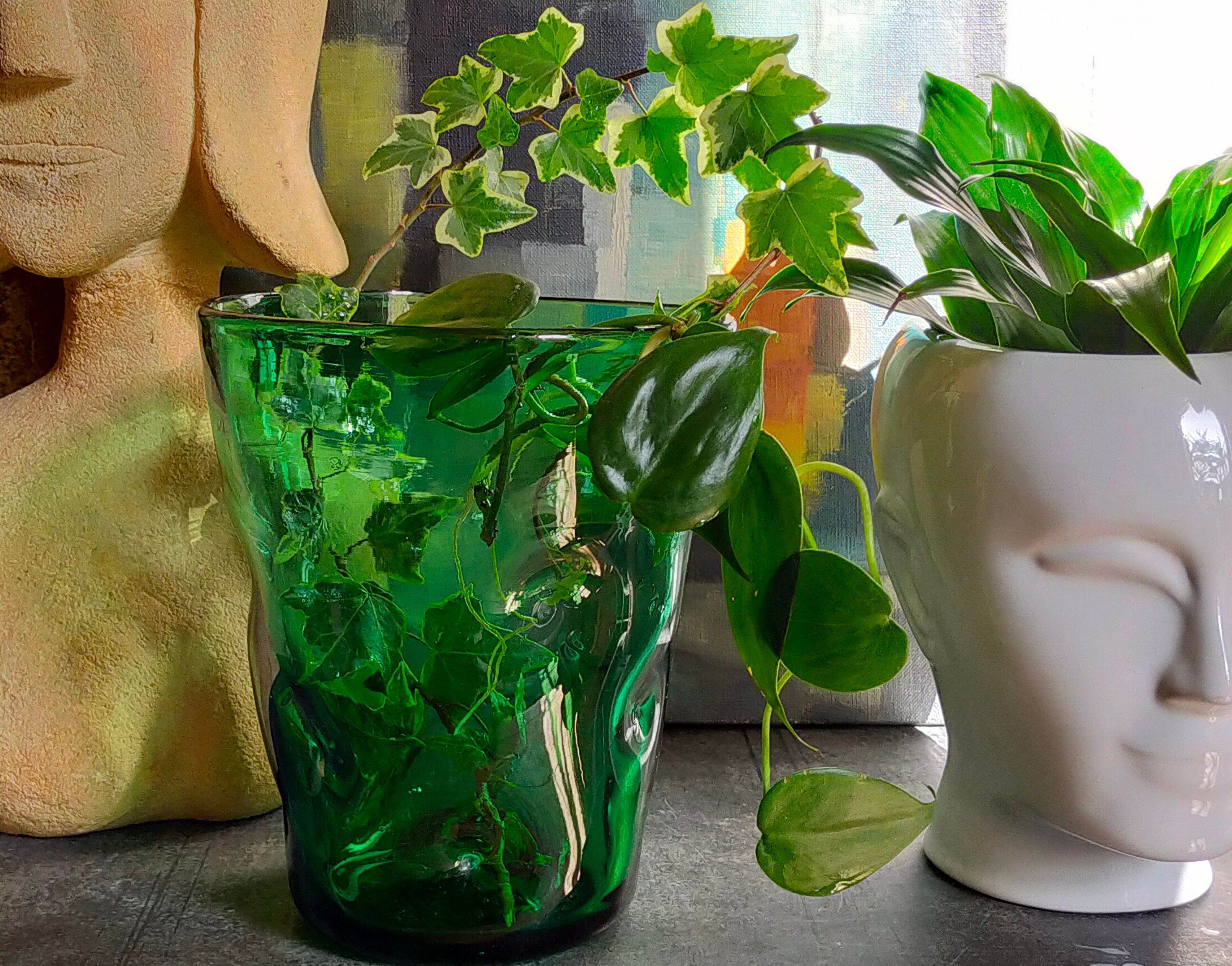 Vintage Empoli glass glass glass vase