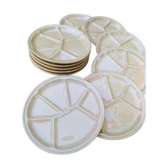 11 old plates melted Gien