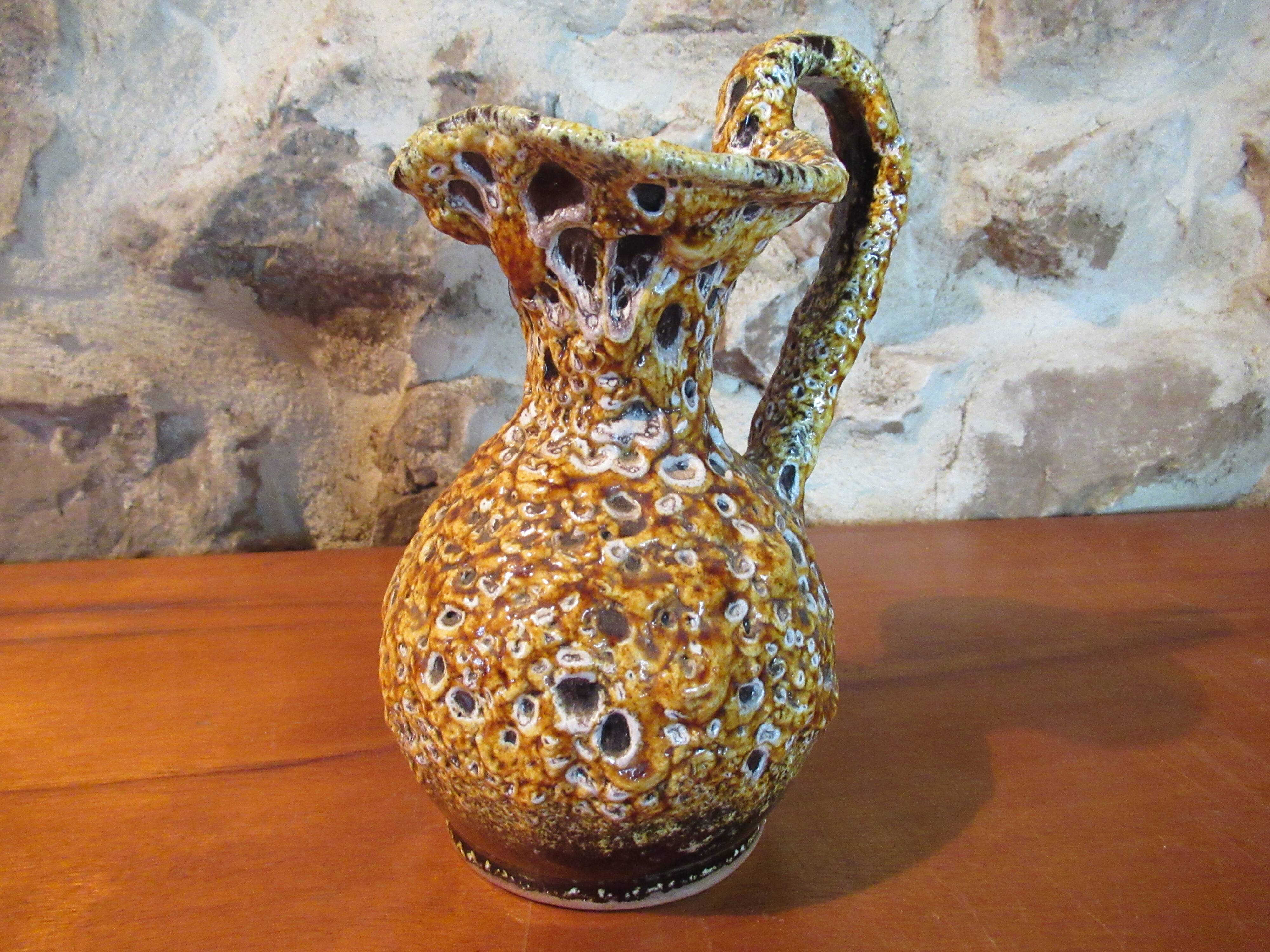 Pichet cyclope charles cart annecy savoie vintage 50s-60s fat lava