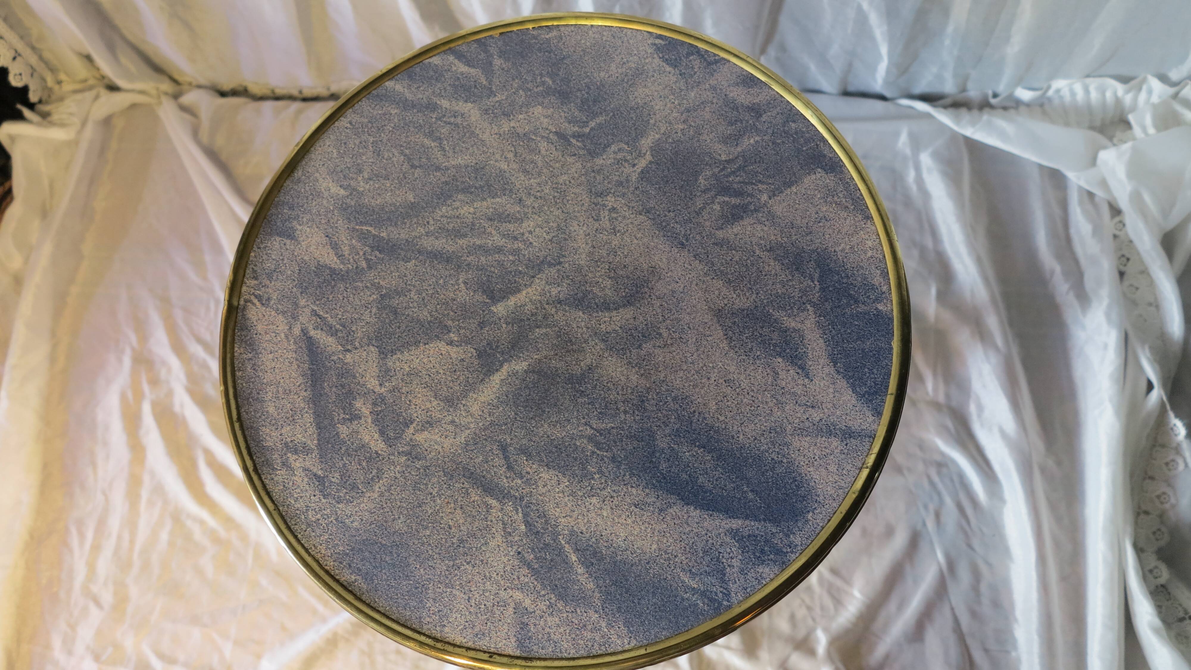 Table bistrot ronde pied fonte