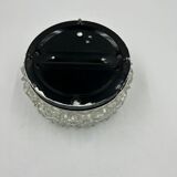 Cast glass ceiling lamp with relief