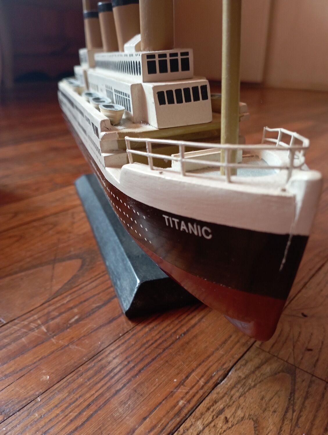 Model of the vintage Titanic ship