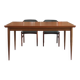 Extendable dining table in teak, tapered legs, 1960s.