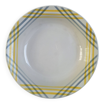Plat creux Moulin des Loups jaune et gris