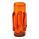 Postmodern vase, orange glass, designed by J. Słuczan-Orkusz, Poland, 1970s