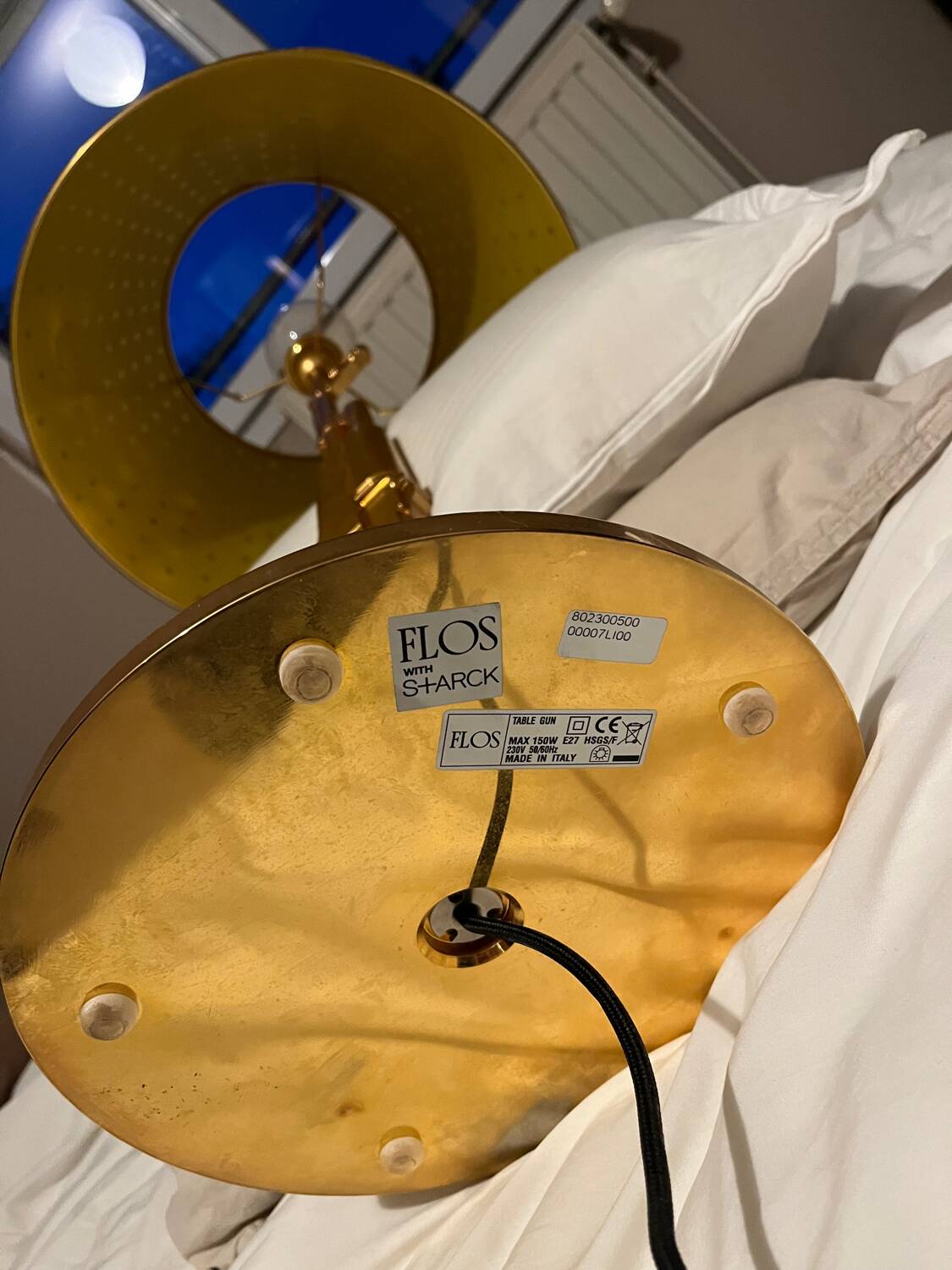 Starck gun lamp for flos