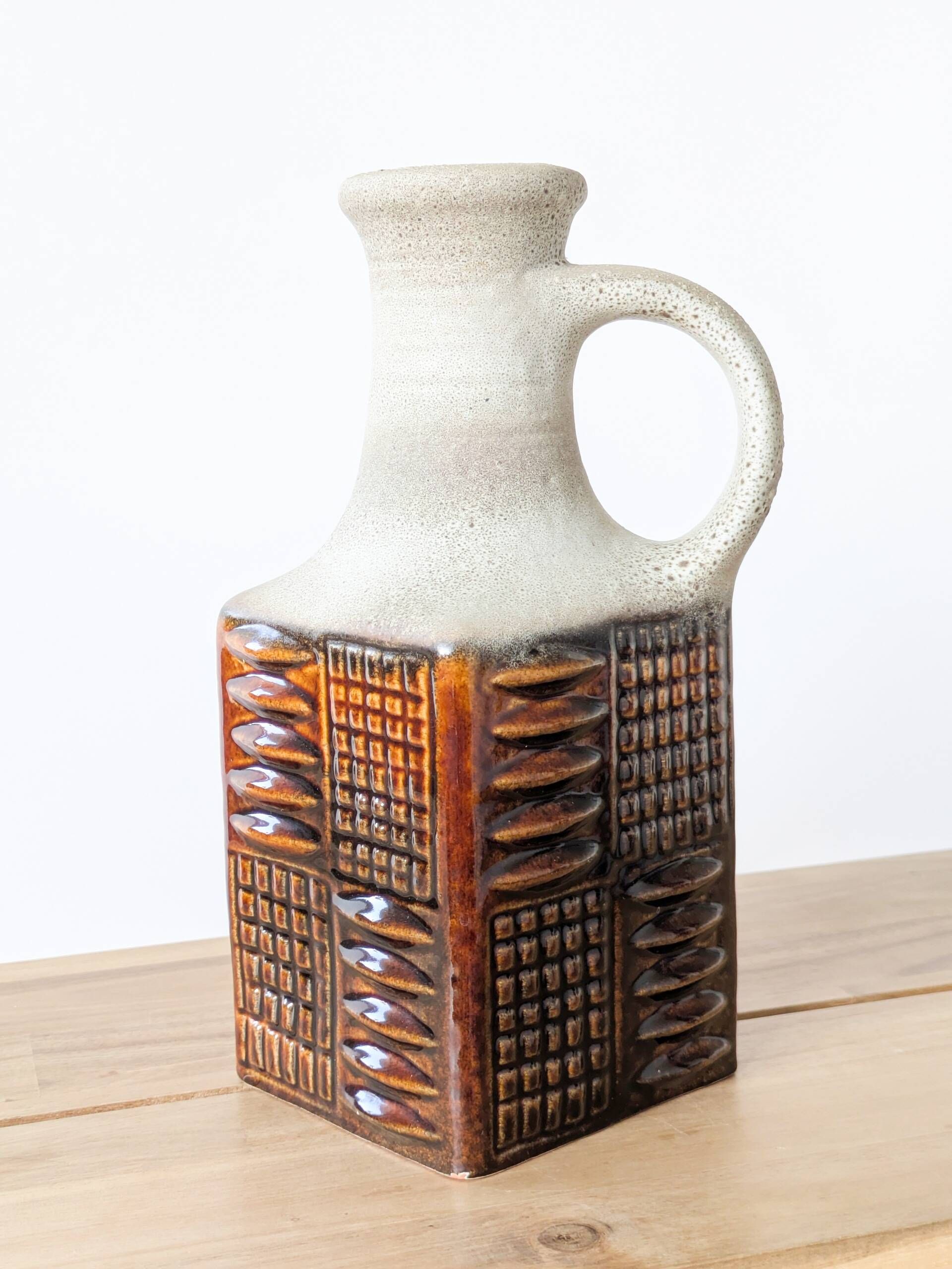 Brutalist ceramic vase Midcentury, Carstens Tönnieshof West Germany