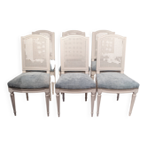 Set of 6 Louis XVI style chairs – Jean Mocqué, Paris