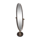 Vintage Oval Cheval Mirror with Brass and Metal Frame, Italy