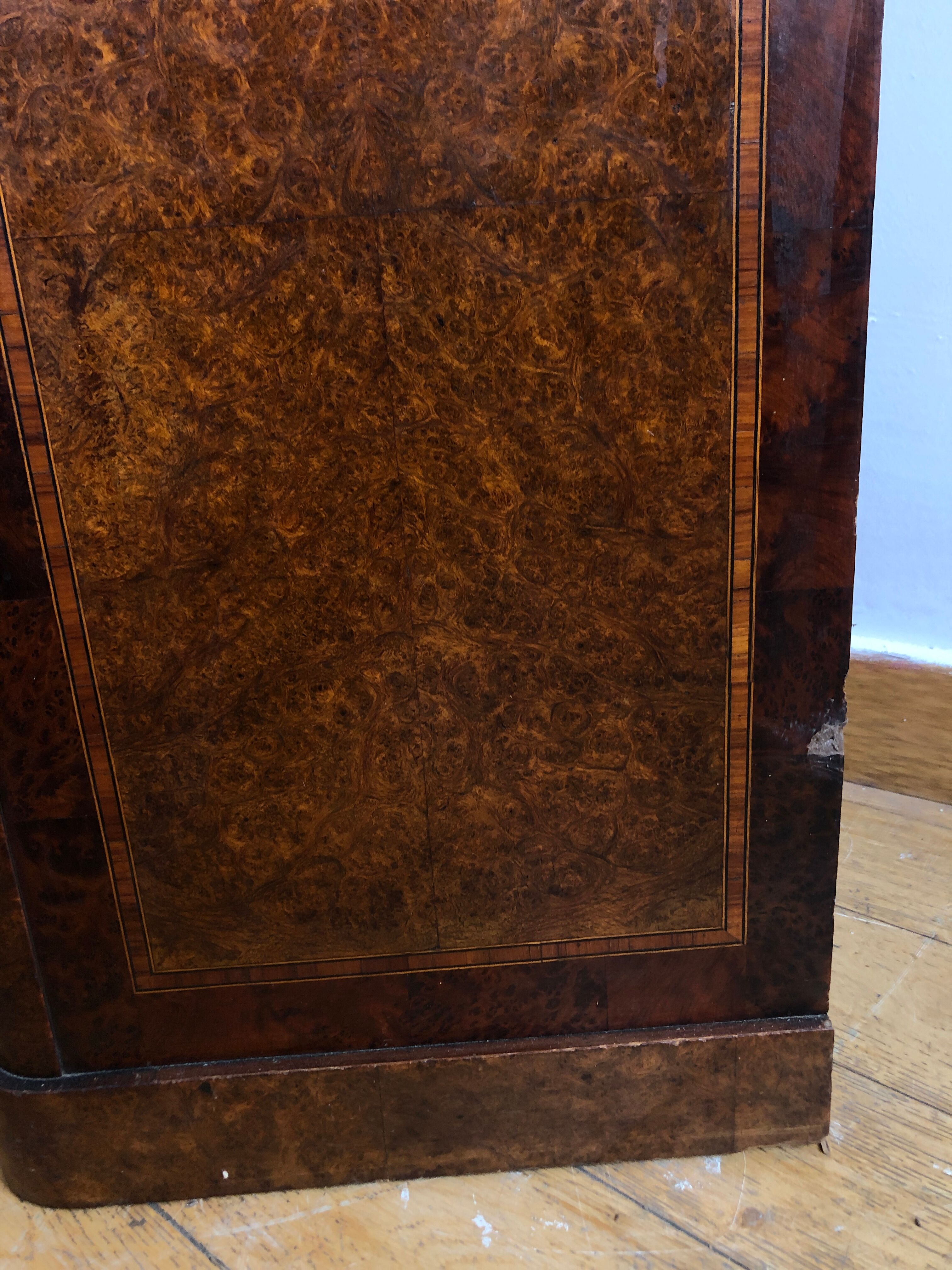 Marquetry bedside table